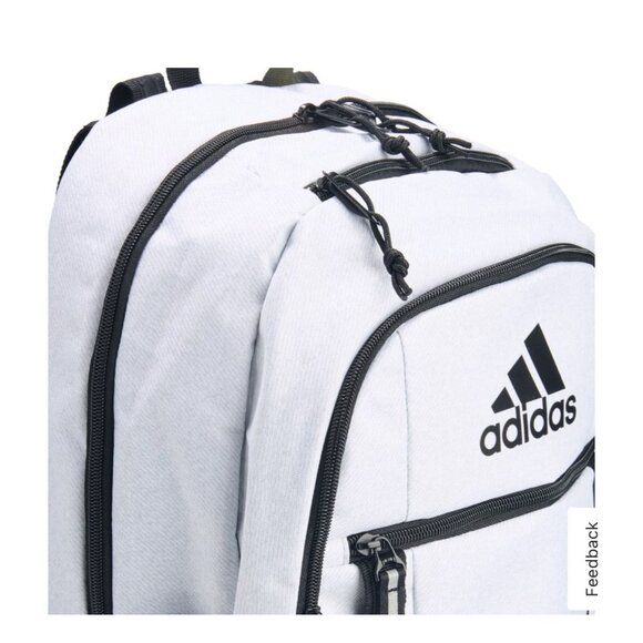 Adidas Excel 7 Till White/Black Multi-Pocket XL Book Bag - Picture 6 of 6